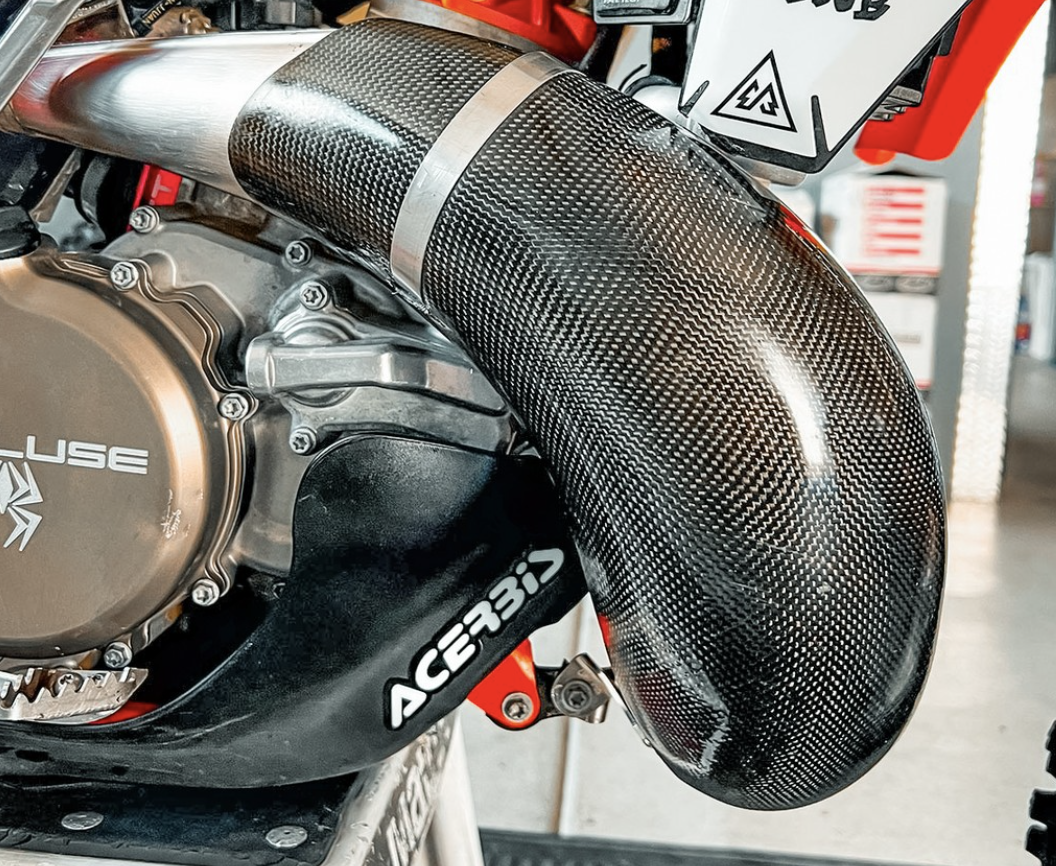 Why GNCC & Cross Country Riders Prefer Carbon Fiber KTM Pipe Guards