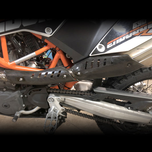 KTM 690 Carbon Fiber Heat Shields (Pair)