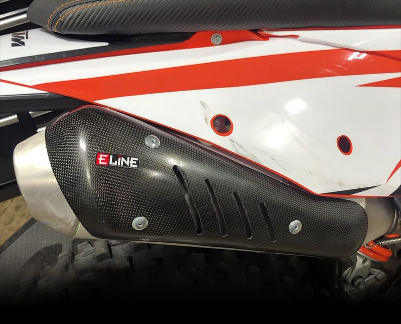 Dirt bike store exhaust heat shield