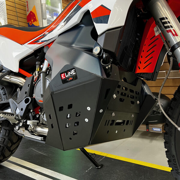 KTM 790 890 Plastic Skid Plate installed on bike